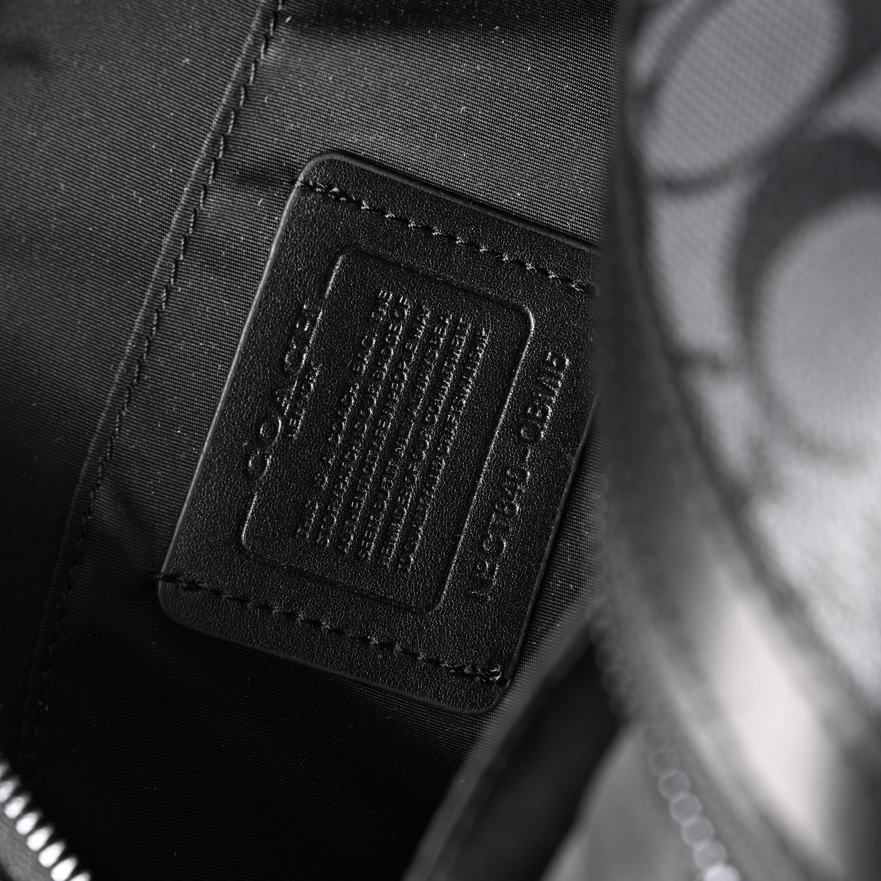 Coach Signature Duffel Bag – Black Monogram Canvas with Leather Trim